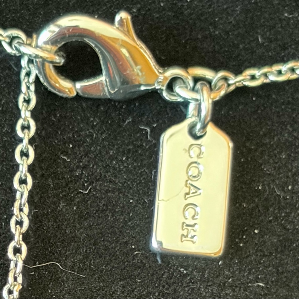 Coach Signature Crystal Silver-Toned Necklace - Picture 6 of 7